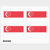 Stickers Drapeau de Singapour* (Feuille)