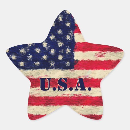Stickers Drapeau Drapeau Peinture Art Style (Devant)