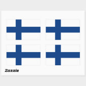 Stickers drapeau finlandais (Feuille)