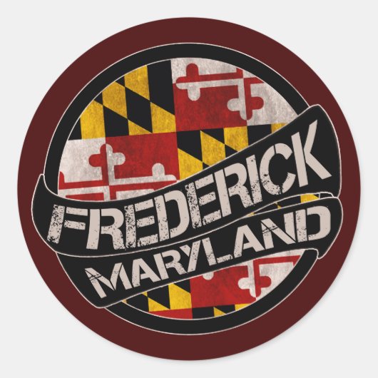 stickers drapeau Frederick Maryland (Devant)