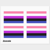 Stickers Drapeau Genderfluide (Feuille)