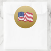 Stickers Drapeau Gold American (Sac)
