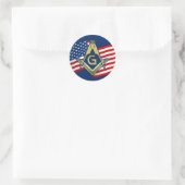 Stickers Drapeau Masonique | Freemason Carré & Com (Sac)