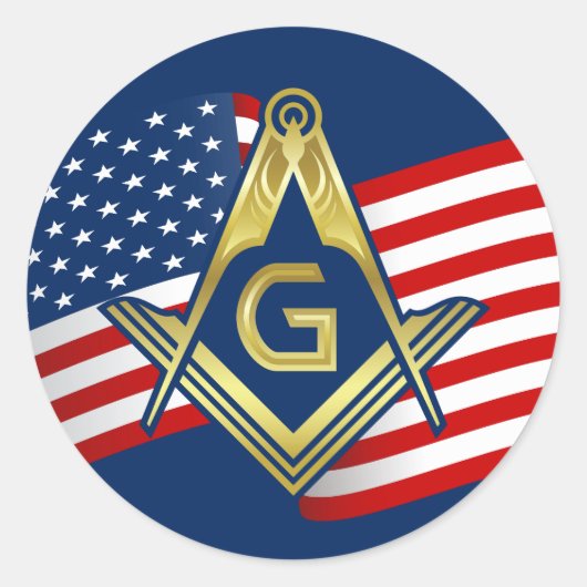 Stickers Drapeau Masonique | Freemason Carré & Com (Devant)