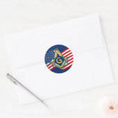 Stickers Drapeau Masonique | Freemason Carré & Com (Enveloppe)