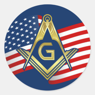 Stickers Drapeau Masonique   Freemason Carré & Com