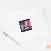 Stickers Drapeau 'MERICA U.S vintage (Enveloppe)