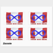 Stickers Drapeau Metis Personnalisé Metis Canada C (Feuille)