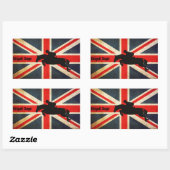 Stickers Drapeau Union Jack personnalisé (Feuille)