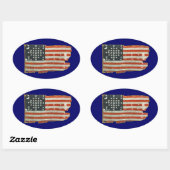 Stickers Drapeau vintage américain (Feuille)