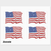 Stickers Drapeau vintage américain (Feuille)