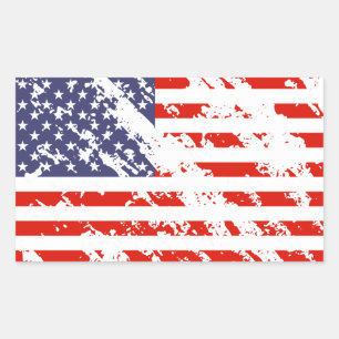 stickers drapeaux américains en détresse Recta