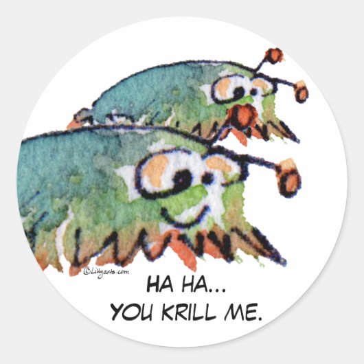 Stickers Drôle Krill - Personnaliser Texte (Devant)
