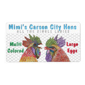 Stickers Drôle Poulet de ferme OEufs Frais (Devant)