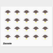 Stickers Drôle Thanksgiving Turquie (Feuille)
