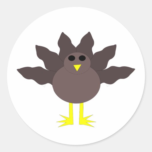 Stickers Drôle Thanksgiving Turquie (Devant)