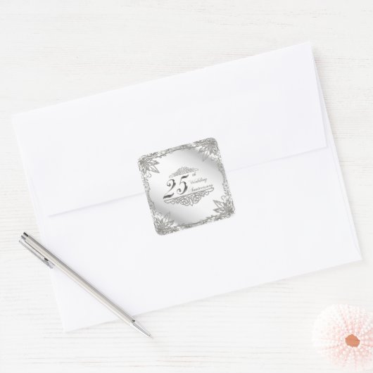 Stickers du 25e anniversaire du Mariage (Enveloppe)