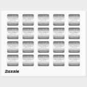 Stickers du 25e anniversaire du Mariage en argent (Feuille)