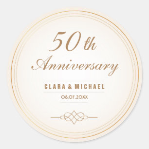 Stickers du 50e anniversaire du Mariage vintage