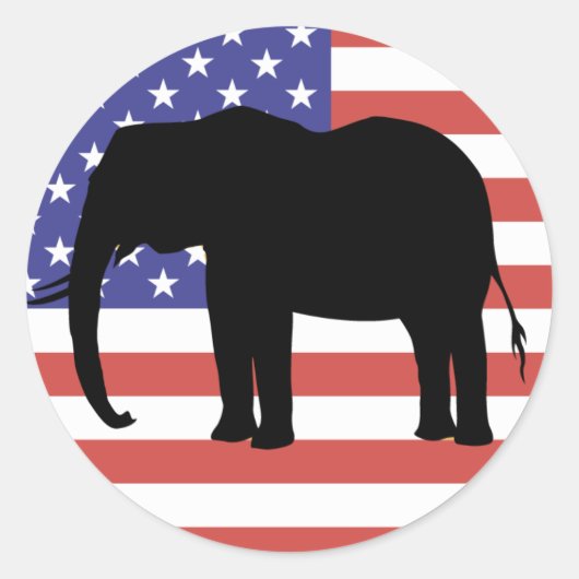 Stickers du drapeau des éléphants républicains (Devant)