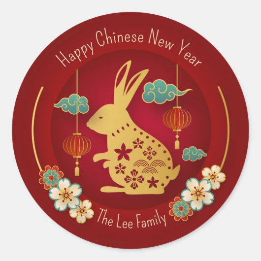 Stickers du Nouvel An chinois (Année du lapin) (Devant)