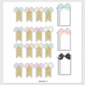 Stickers du planificateur de cordes (Feuille)