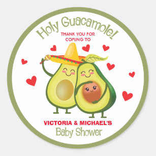 Stickers du Saint-Guacamole Avocado Baby shower Fi