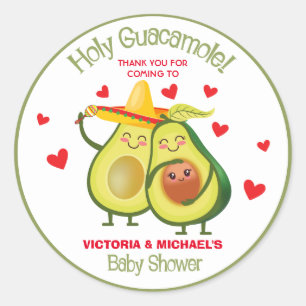 Stickers du Saint-Guacamole Avocado Baby shower Fi