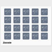 stickers dusty blue merci de m et mme (Feuille)