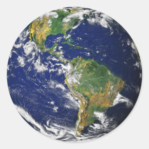 Stickers Earth Our World Round