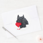 Stickers écossais Terrier Valentine (Enveloppe)