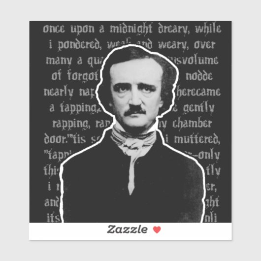 Stickers Edgar Allan Poe (Feuille)