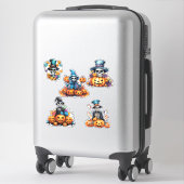 Stickers éffrayant Skeleton Halloween Vinyl Cut (Sur valise)