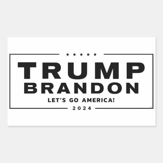 Stickers électoraux Trump Brandon 2024™ (Noir) (Devant)