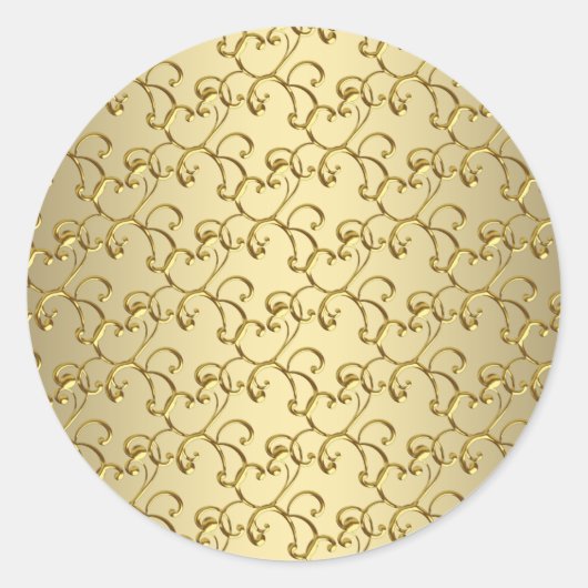 Stickers Elegant Gold Swirl (Devant)
