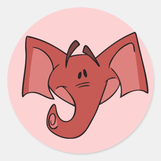 Stickers Eléphant Rouge (Devant)