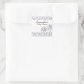 Stickers Eléphant Violet et Gris (Sac)