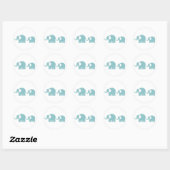 Stickers Eléphants Bleus (Feuille)