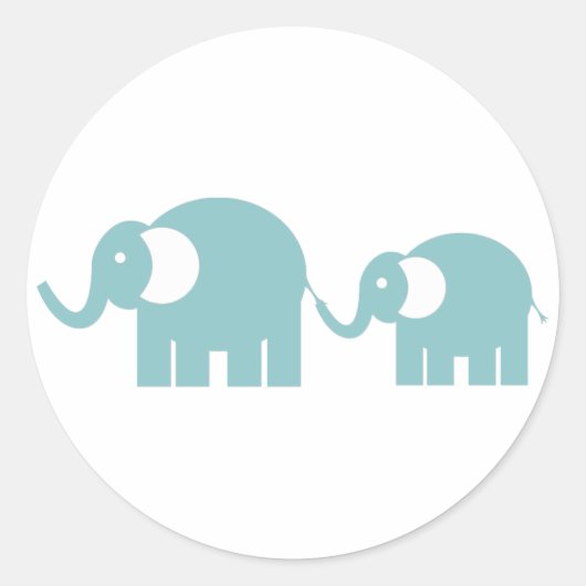 Stickers Eléphants Bleus (Devant)