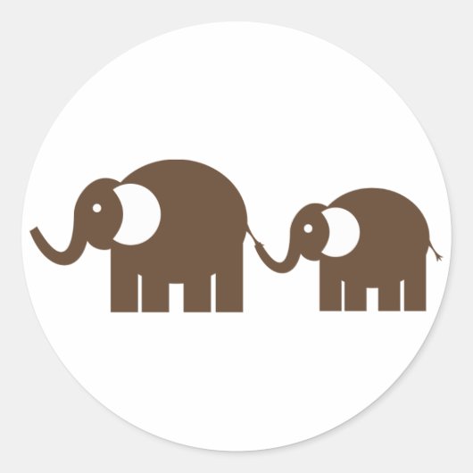Stickers Eléphants Brown {TBA} (Devant)