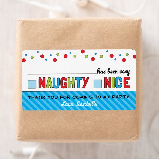 Stickers Elf Naughty ou Nice Merci (En situation)
