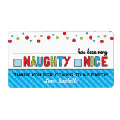Stickers Elf Naughty ou Nice Merci (Devant)