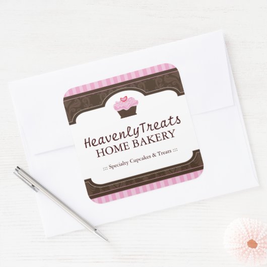 Stickers Emballage Cute Cupcake (Enveloppe)