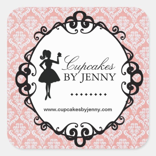 Stickers Emballage Silhouette Cupcake (Devant)