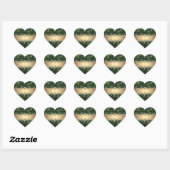 Stickers Emerald Green Gold Elegant Peacock (Feuille)