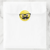 Stickers Emoji avec Moustache et lunettes (Sac)