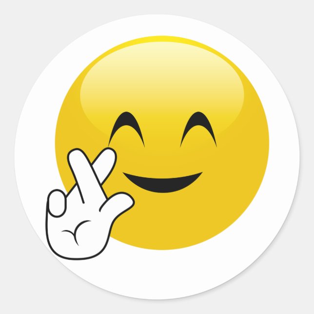Stickers Emoji croisés aux doigts (Devant)