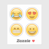 Stickers Emoji mignon Coeurs LOL (Feuille)