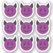 Stickers Emoticon Diable Face Malin (Devant)