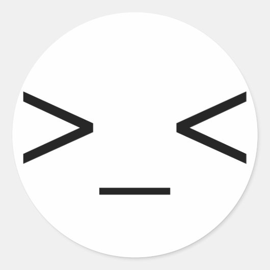 >_< Stickers Emoticon en colère (Devant)